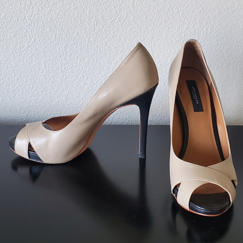 Ann Taylor Cheri Peeptoe Platform Heel